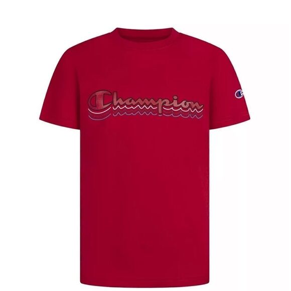 NWT CHAMPION SCRIPT HOODED TEE BOY SIZE SMALL - Picture 1 of 5